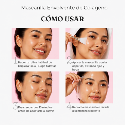 Set 2 Mascarillas Envolventes de Colágeno